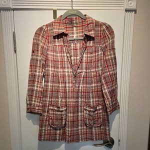 FREE PEOPLE Plaid Tunic